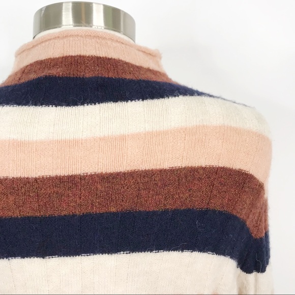 New Madewell Striped Evercrest Turtleneck Sweater - Picture 7 of 10